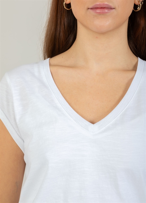 Basic White V-Neck T-Shirt
